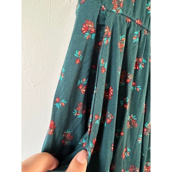 Torrid Plus Size Midi Green Prairie Dress Green Floral Cottage Core Size 2XL NWT - Picture 4 of 4